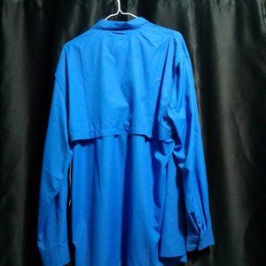 Swiss Alps XL Long Sleeve Blue Button Down Active Shirt